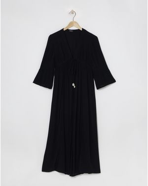 Simply Be Embroidered Kimono - Black