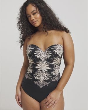 Joanna Hope Bandeau Underwired Swimsuit - Black