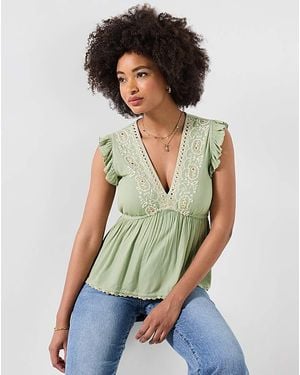 Joe Browns Francesca Embroidered Top - Green