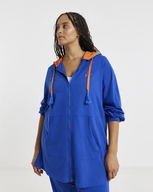 Joe Browns Longline Lounge Hoodie - Blue