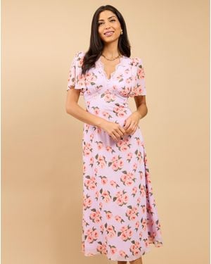 Little Mistress Lm Floral Midaxi - Natural