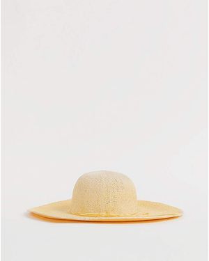 Simply Be Ombre Wide Brim Straw Hat - Natural