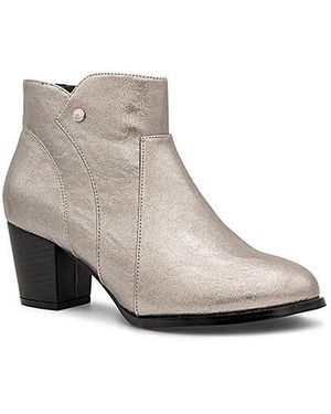 Paradox London Belinda Block Heel Boots - White