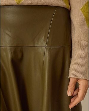 Monsoon Dianne Faux Leather Midi Skirt - Natural