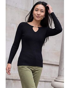Roman Roman Chain Neck Jumper - Grey