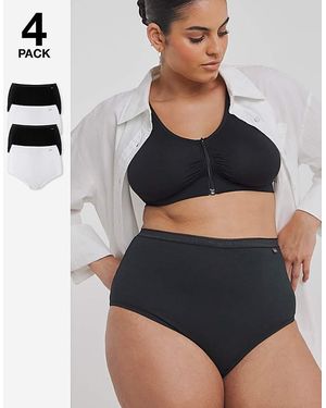Slimma 4 Pack Full Knickers - Black