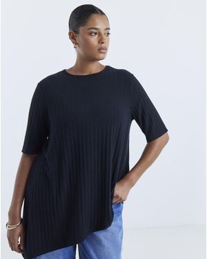 Simply Be Short Sleeve Ayshem Tee - Blue