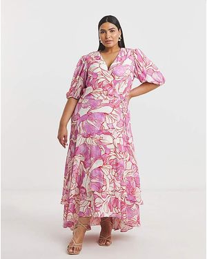 Joanna Hope Printed Wrap Dress - Pink