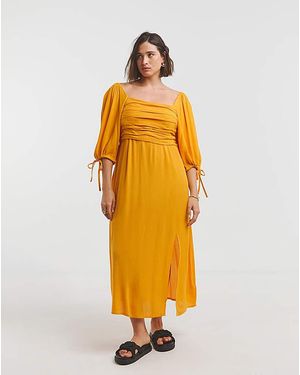 Simply Be Crinkle Soft Volume Dress - Metallic