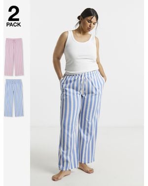 Pretty Secrets 2 Pack Pj Bottoms - Blue