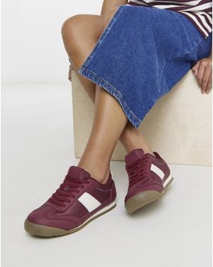 Simply Be Classic Retro Trainer Wide - Blue