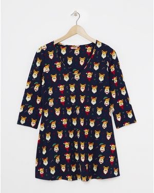 Joe Browns Christmas Corgi Tunic - Blue