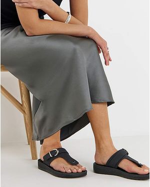 Simply Be Toe Post Comfort Sandal Extra Wide - Black