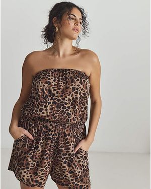 MAGISCULPT Shirred Beach Playsuit - Multicolour