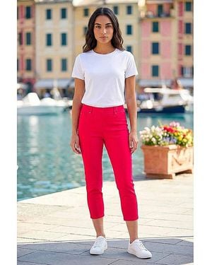 Roman Roman Cropped Stretch Denim Jegging - Red