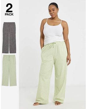 Pretty Secrets 2 Pack Pj Bottoms - White