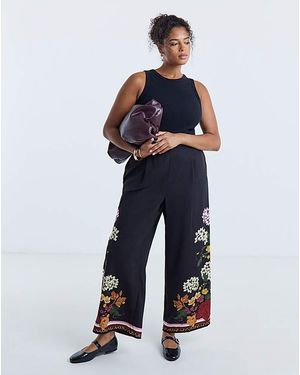 Simply Be Wide Leg Trouser - Blue