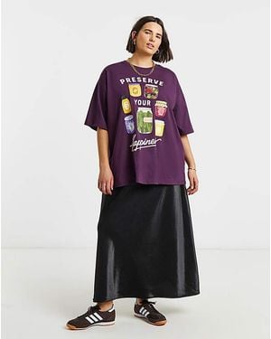 Simply Be Preserve Your Happiness T-Shirt - Purple