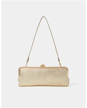Accessorize Clip Frame Clutch Bag - White