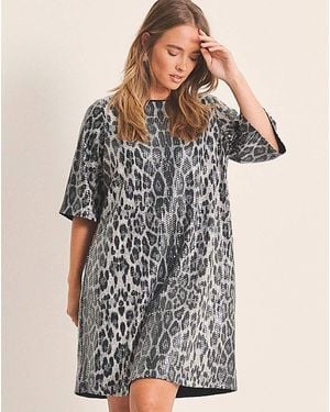 Simply Be Sequin T-Shirt Dress - Multicolour