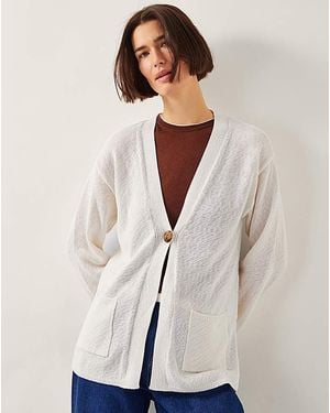 Monsoon Clo Knit Single-Button Cardigan - Natural