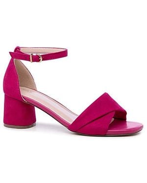 Paradox London Maxine Block Heel Sandals - Pink