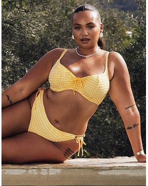 Curvy Kate Holiday Check Bikini Top - Yellow