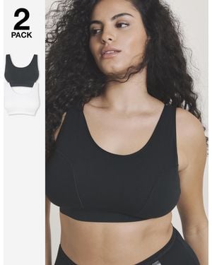 Slimma 2 Pack Comfort Tops - Black