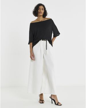 Simply Be Off The Shoulder Ss Top - White