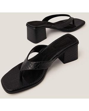 Monsoon Tilly Toe Thong Mules - Black