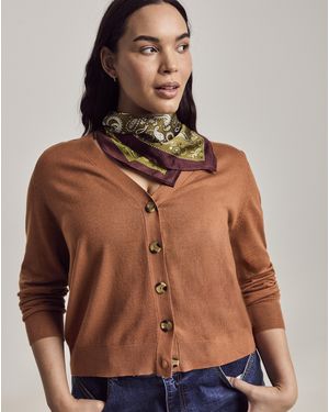 Julipa V-Neck Cardigan - Brown