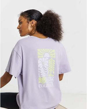 Columbia Columbia Oversized Back Print T-Shirt - Purple