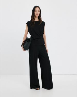 Mango Candelo Straight-Fit Trousers With - Black
