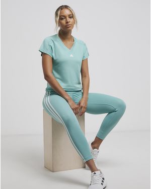adidas 3 Stripes High Waist 7/8 Legging - Blue