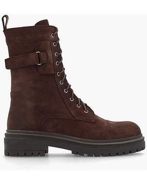 Daniel Footwear Daniel Idris Ankle Strap Biker Boots - Brown