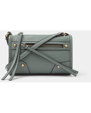 Accessorize Faux Leather Crossbody Bag - Grey