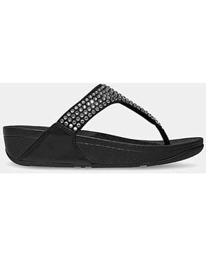 Fitflop Fit Flop Lulu Crystal Toe-Post Sandals - Black