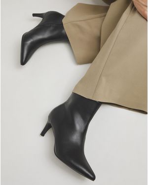 Simply Be Ankle Kitten Heel Boot Wide - Natural