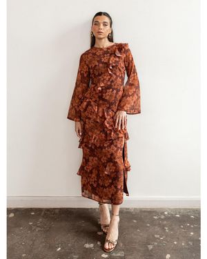 Anaya with love Anaya Printed Dress - Brown
