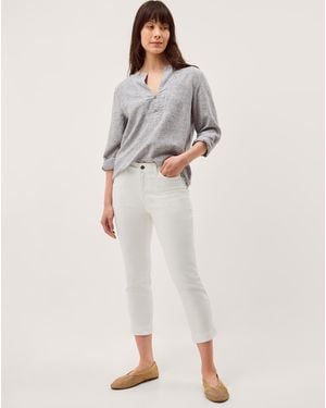 Monsoon Idabella Slim Cropped Jeans - Natural