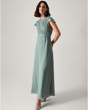 Monsoon Lace Chiffon Bridesmaid Dress - Green
