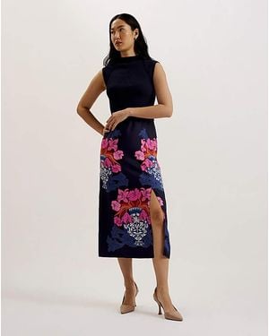 Ted Baker Valais Printed Dress - Blue