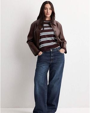 Mango Striped Knit Jumper - Blue