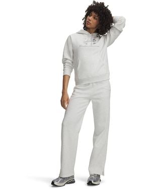 Under Armour Rival Fleece Straight Pant - White