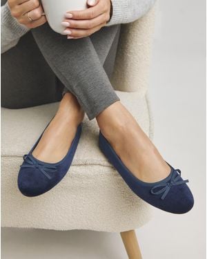 JD Williams Soft Ballerina Slipper Ex Wide Fit - Grey
