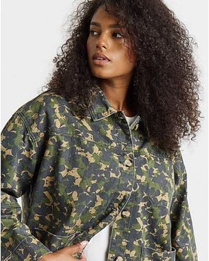 Simply Be Camo Utility Jacket - Green