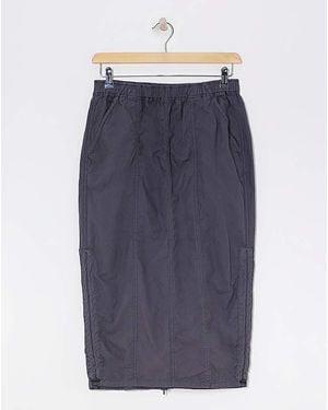 Simply Be Parachute Cargo Midi Skirt - Blue
