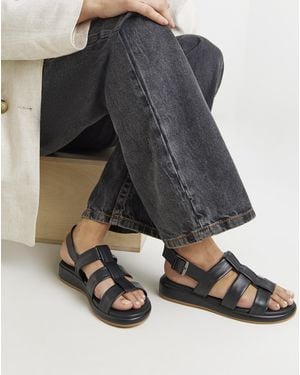 Heavenly Soles Tubular Fisherman Sandal Wide - Black