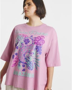 Simply Be Terra Firme Graphic T-Shirt - Purple