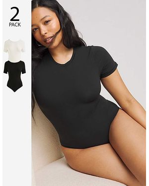 MAGISCULPT Smoothing T-Shirt Body 2 Pk - Black